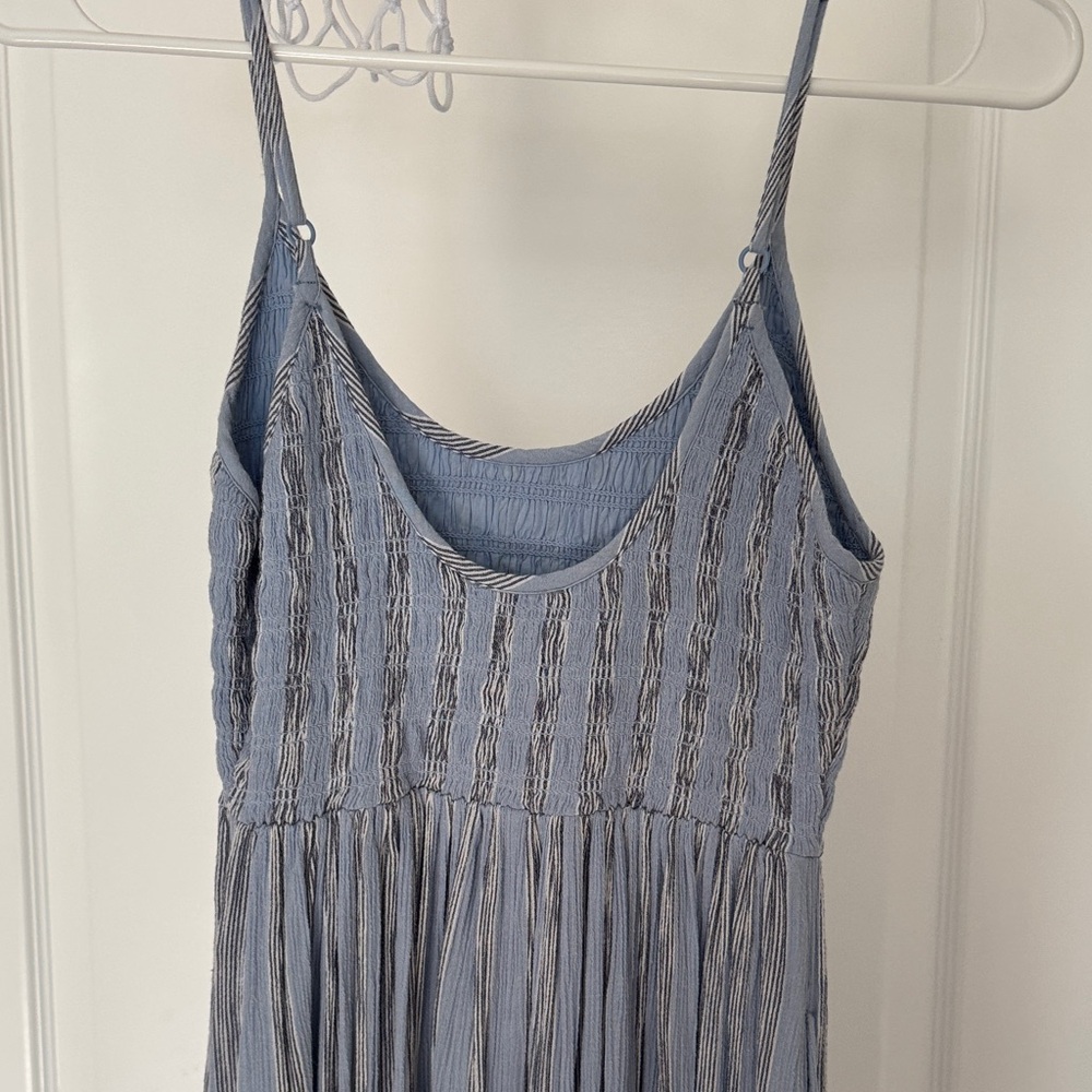 Aerie Blue and Gray Striped Maxi Dress - Picture 4 of 4